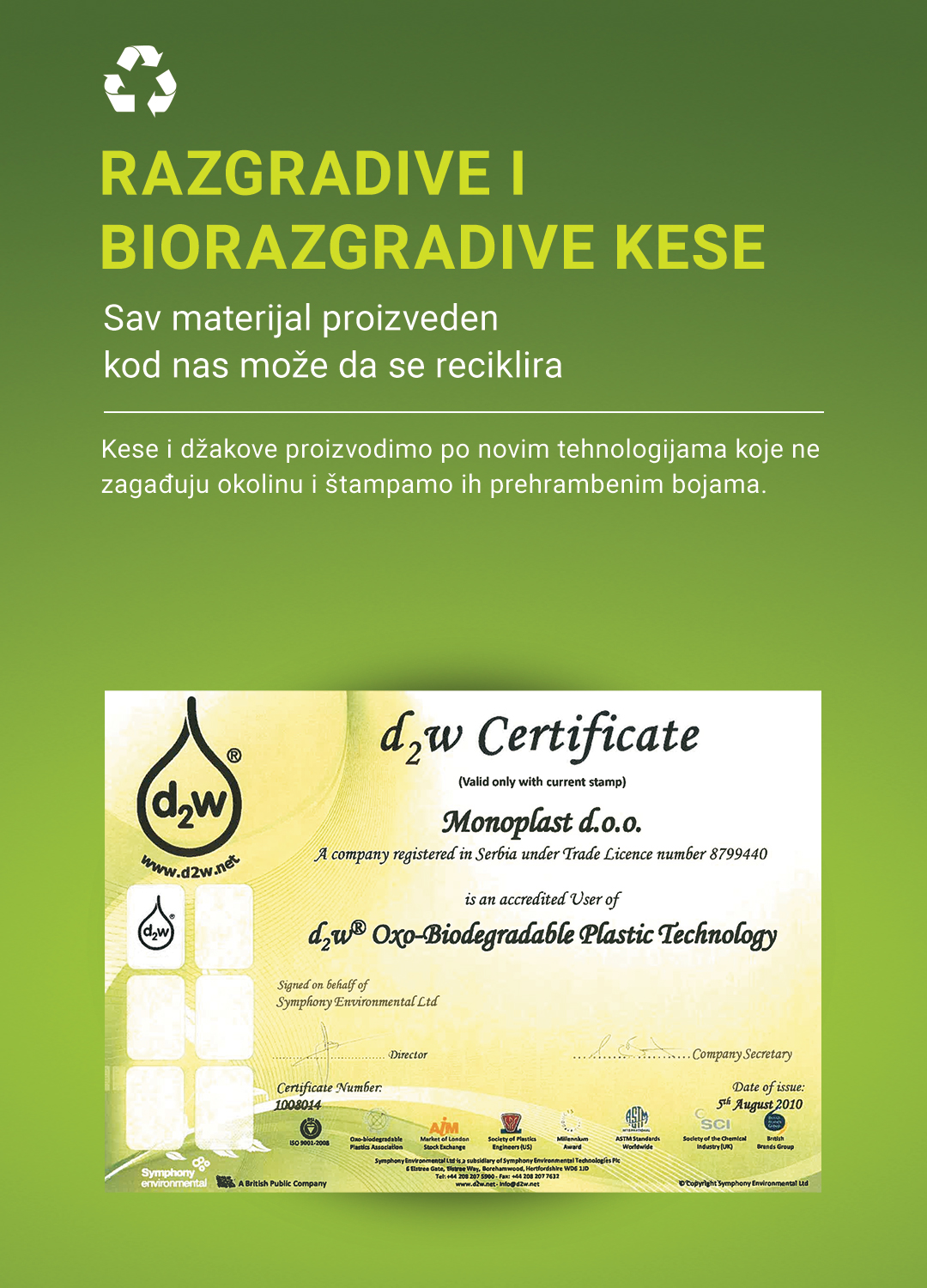 Biorazgradive i razgradive kese koje se mogu reciklirati - Galerija i slike