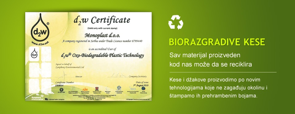 Biorazgradive i razgradive kese koje se mogu reciklirati - Galerija i slike
